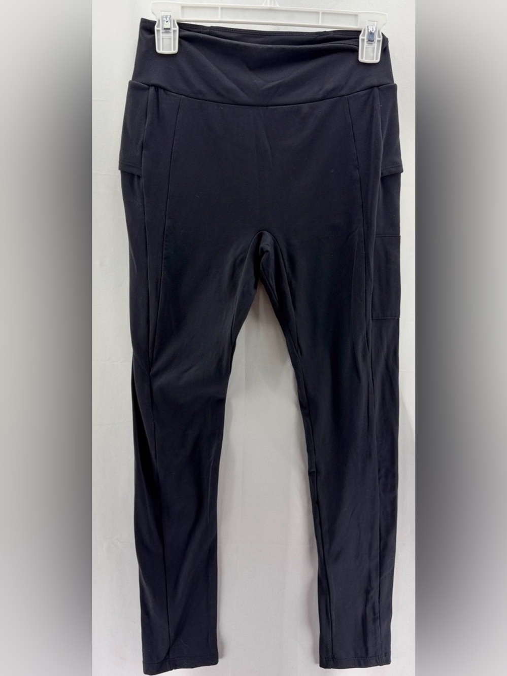 Gymshark Black Women's Active Zipper Leggings with Side Pockets Size Large